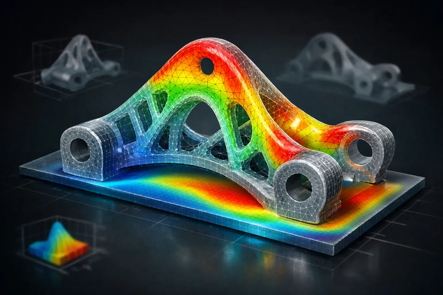 Simulación FEM de componente optimizado