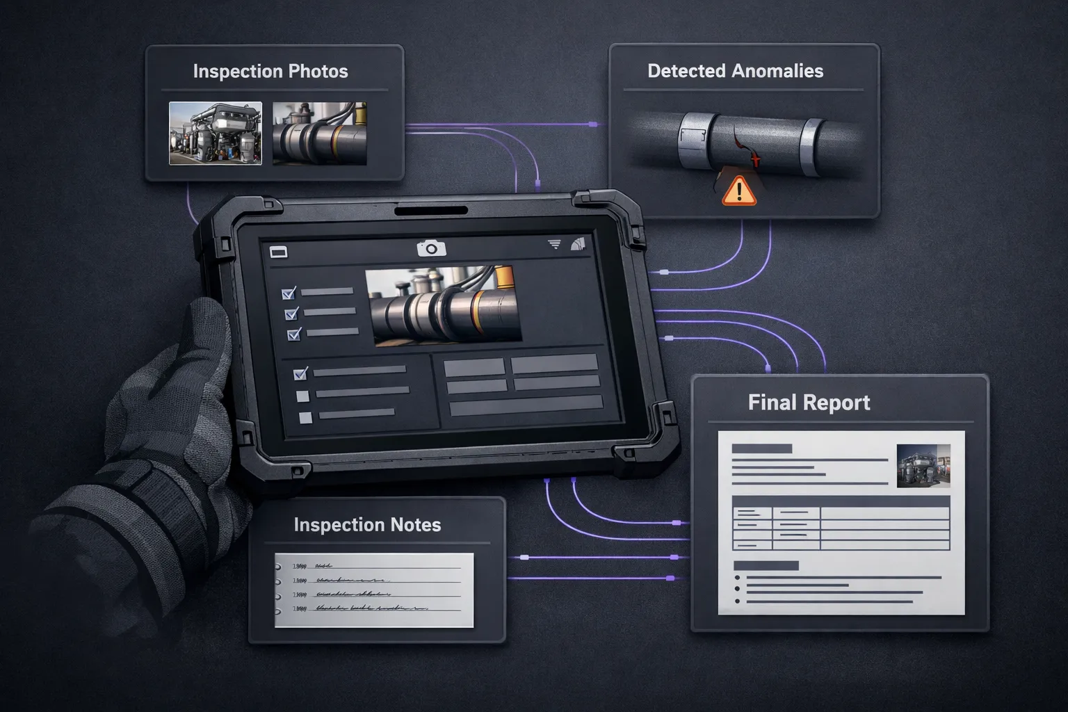 Flujo digital de inspección y generación automática de informes